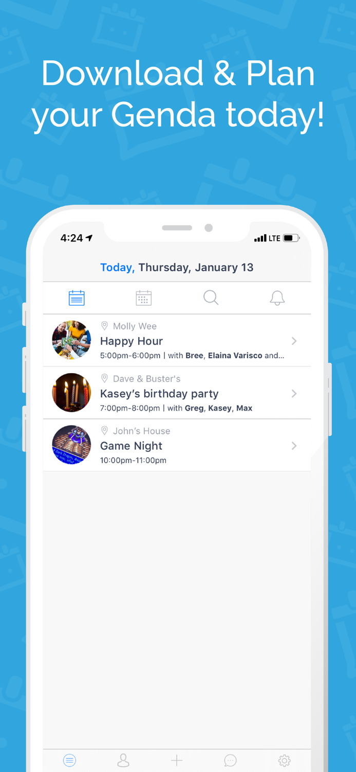 Genda Calendar and Chat App