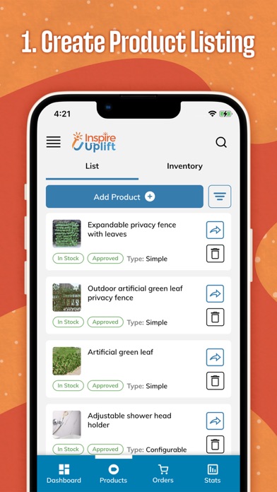 Inspire Uplift Seller Central Screenshot