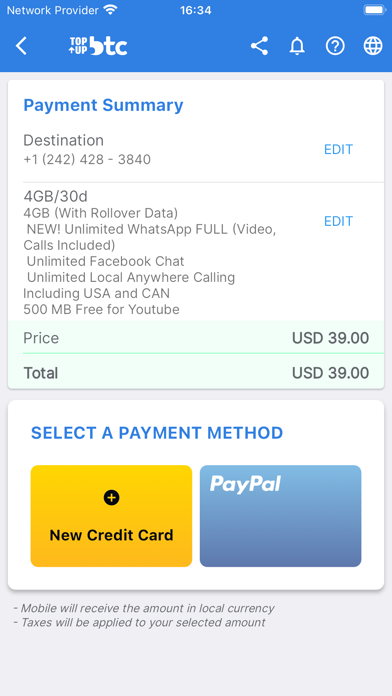 Topup BTC Screenshot