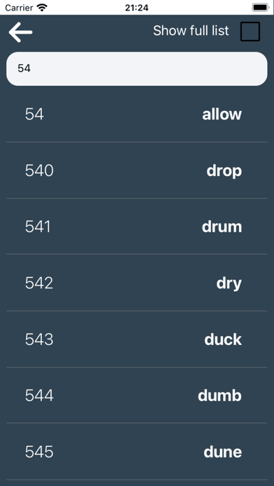 Screenshot #1 pour BIP39 Wordlist