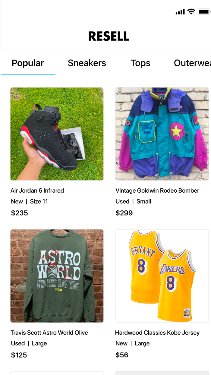 Resell - Sneakers and Streetwear