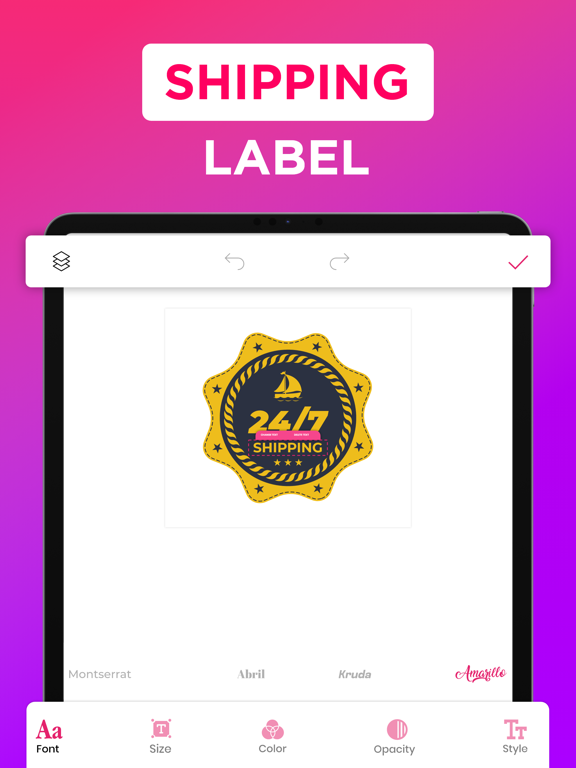 Label Maker Design & Printer iPad screenshot 4 - Graphics & Design app