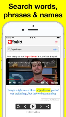 Game screenshot YouDict - YouTube Dictionary apk