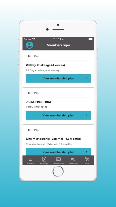 One Body Athletic Member's App Screenshot