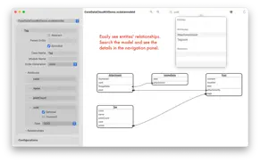 coredata model editor iPhone Captures Décran 1