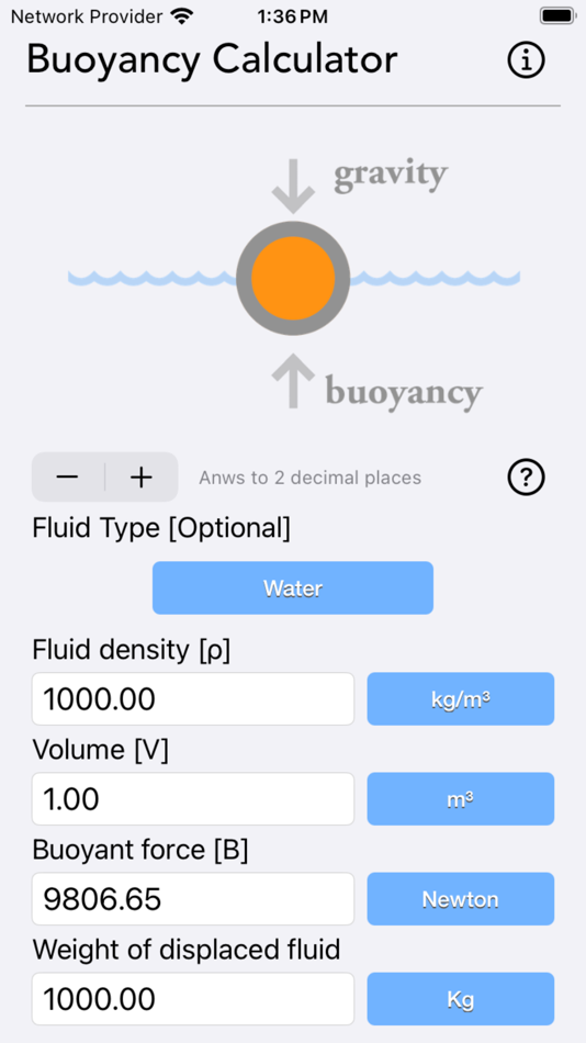 Buoyancy Calculator - 1.2 - (iOS)