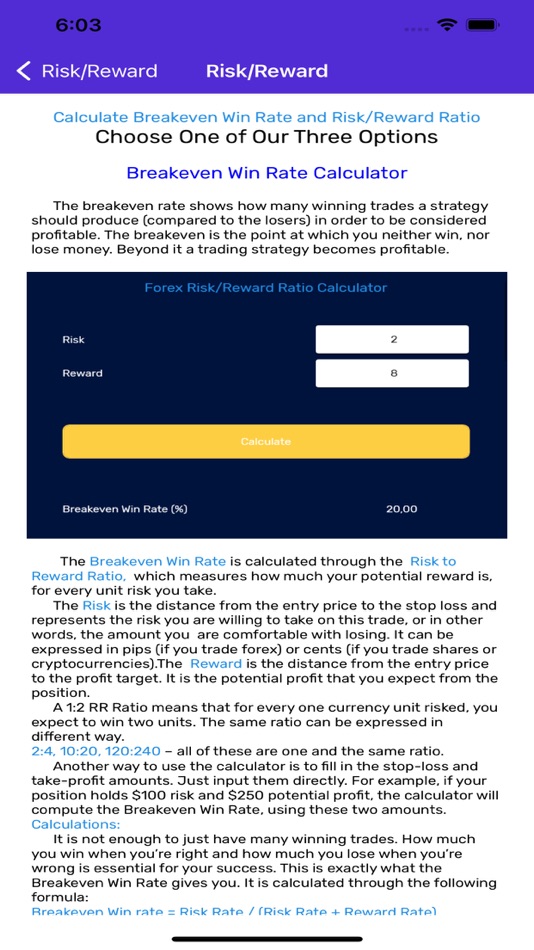 #6. Risk Reward Calculator (macOS) 由: Smart Trading Software ltd