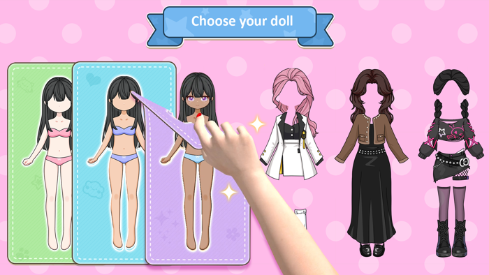 Kawaii Paper Doll Dressup Game