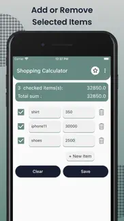 shopping calculator app iphone screenshot 2