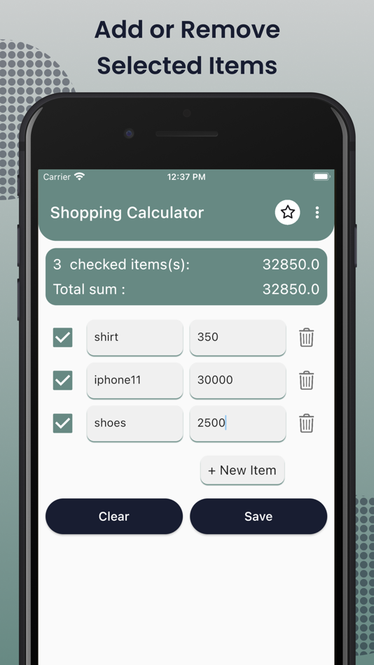 #2. Shopping Calculator App (iOS) 由: Kantaben Gorasiya