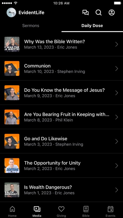 Evident Life Church Screenshot