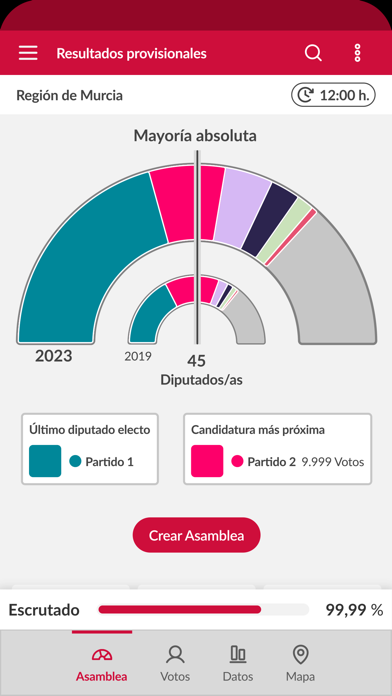 Elecciones Región de Murcia 23 Screenshot