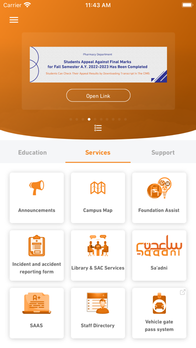 UTAS Mobile App Screenshot