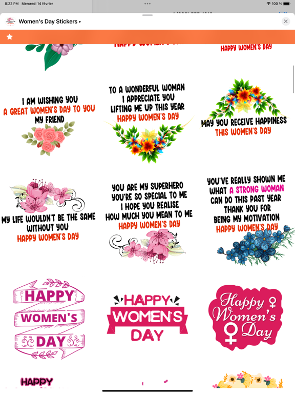 Screenshot #4 pour Women's Day Stickers ‣