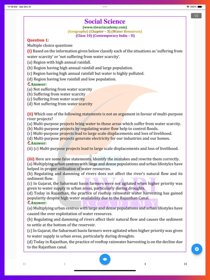 Class 10 Social Science