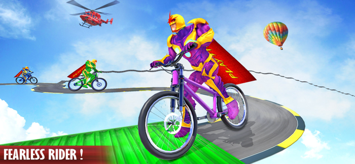 Superhero Cycle Stunts Racing