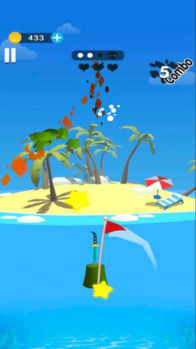 Flying Knife - 3D Cutting Game Screenshot