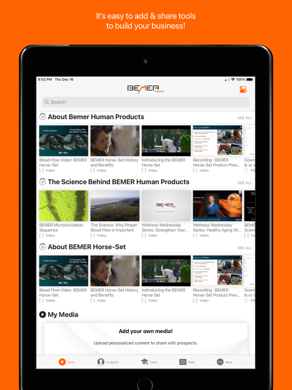 BEMER Share iPad screenshot 1 - Business app