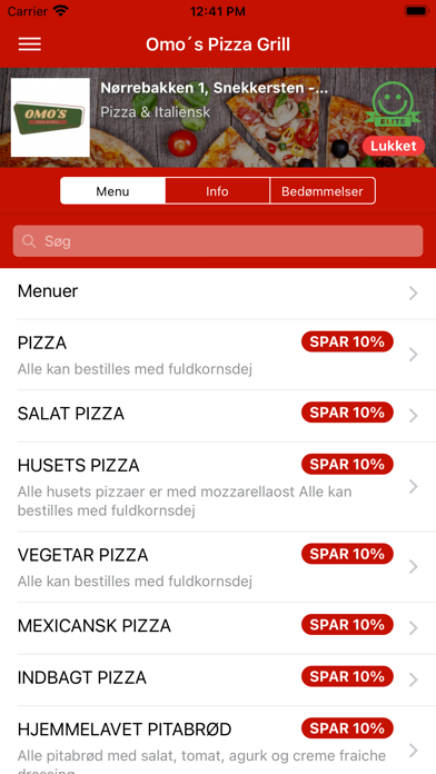 Omo´s Pizza Grill Screenshot