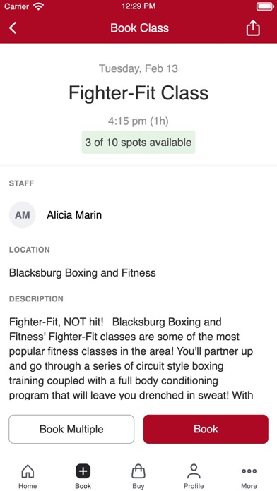 Blacksburg Boxing and Fitness Screenshot