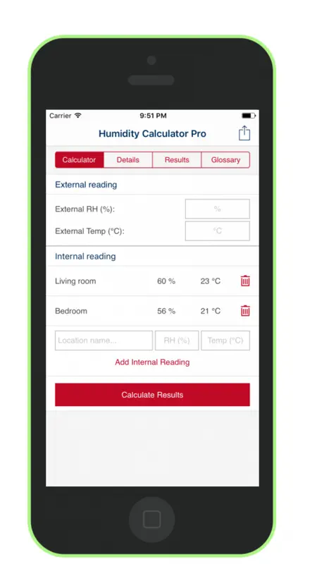 Humidity Calculator Pro screenshot 1 of 4