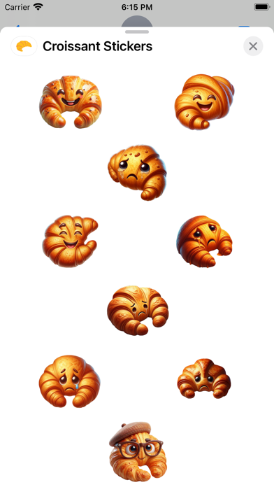 Screenshot #1 pour Croissant Stickers