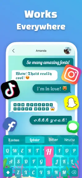 Game screenshot AnyKey: Cool Fonts & Keyboards apk