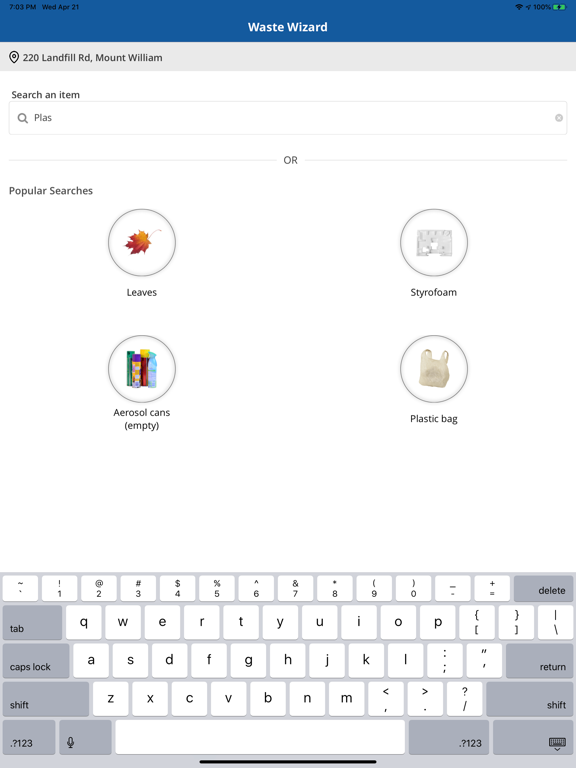 Pictou County Solid Waste iPad screenshot 4 - Reference app