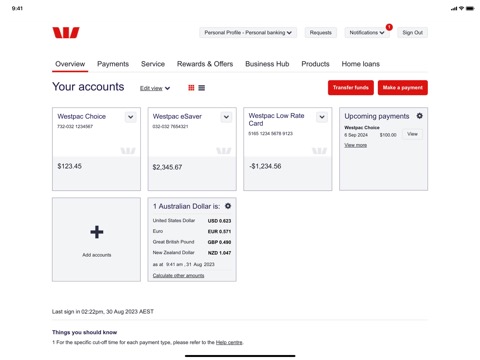 Westpac Banking for iPadのおすすめ画像1