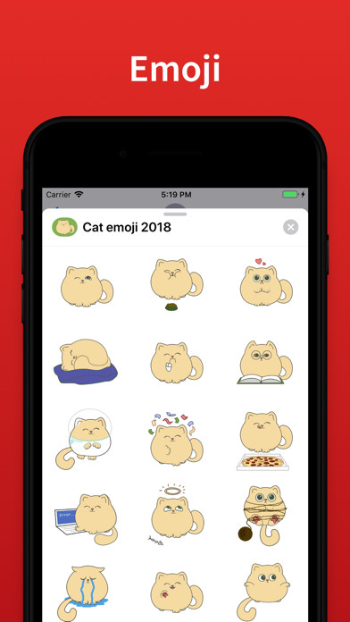 Cute Cat top emoji & stickers Screenshot