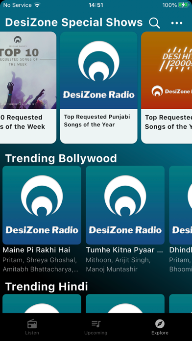 DesiZone Radio iPhone screenshot 2 - Music app