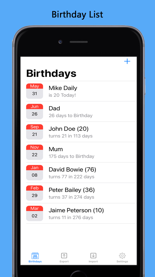 #1. Birthday Reminder+ & Countdown (iOS) 由: MARK MANSER