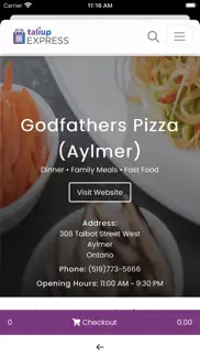 godfathers pizza iphone screenshot 2