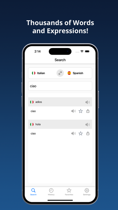 Spanish Italian Dictionary + Screenshot