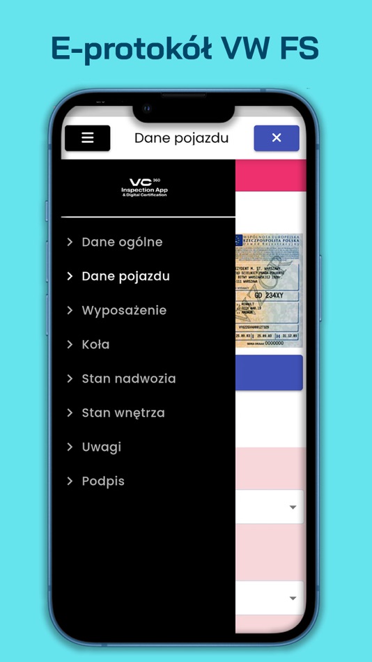 #2. E-protokół VW FS (iOS) 由: VirtualCar360 Sp. z o.o.