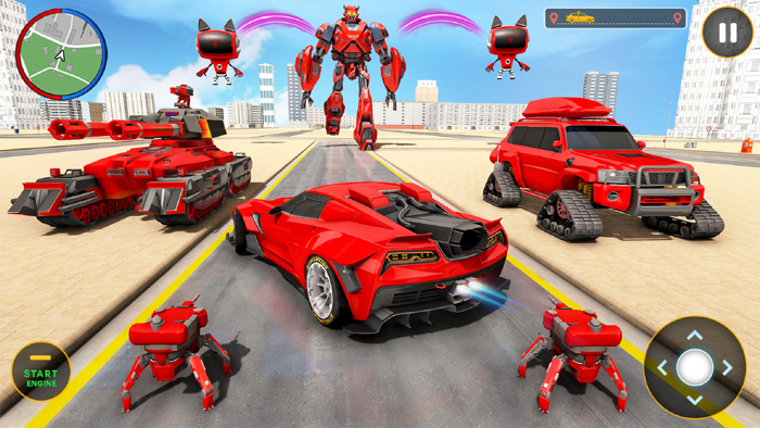 Robot Rope Hero Shooting Games