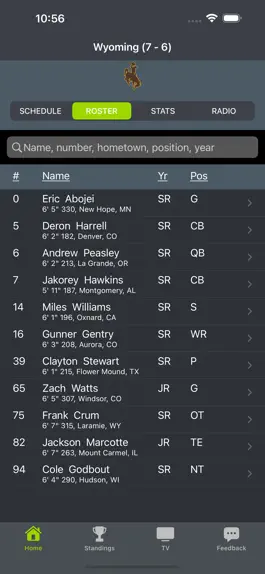 Game screenshot Wyoming Football Schedules apk