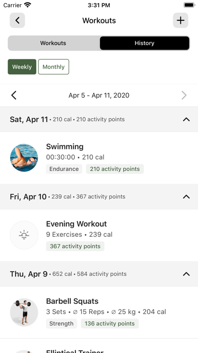MCC Fitness Screenshot