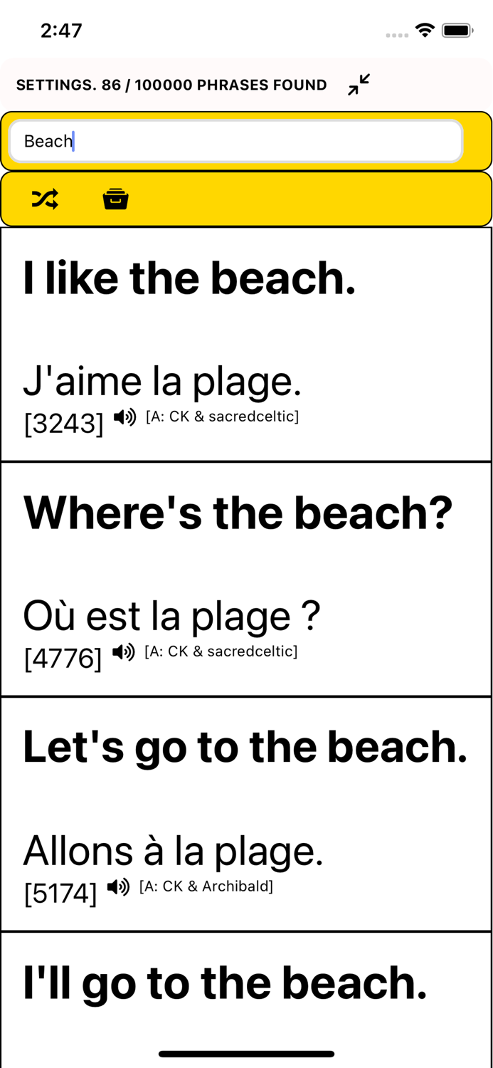 Speak French - 100000 Phrases