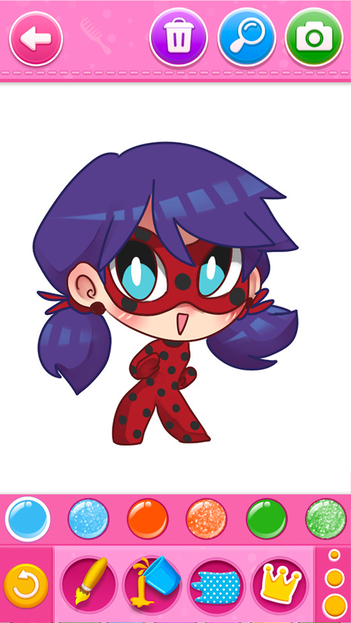 Ladybug Coloring and Magic Block