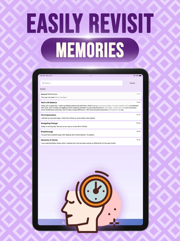 Diary with Lock- Daily Journal iPad screenshot 5 - Utilities app