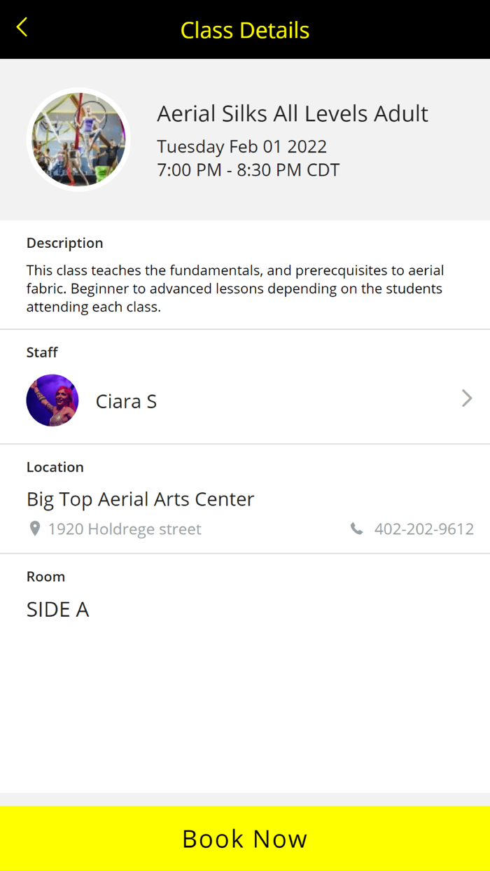 Big Top Aerial Arts Center