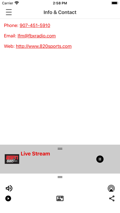 ESPN Radio Fairbanks. Screenshot