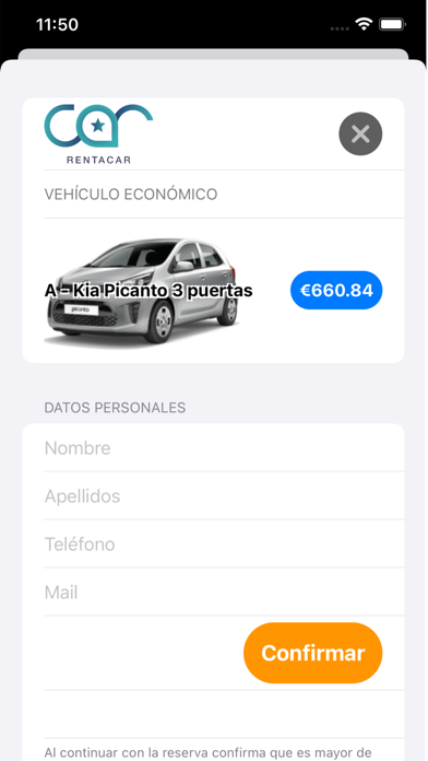 CAR RENTACAR Screenshot