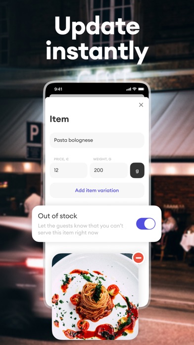 Menusa: online QR menu creator Screenshot