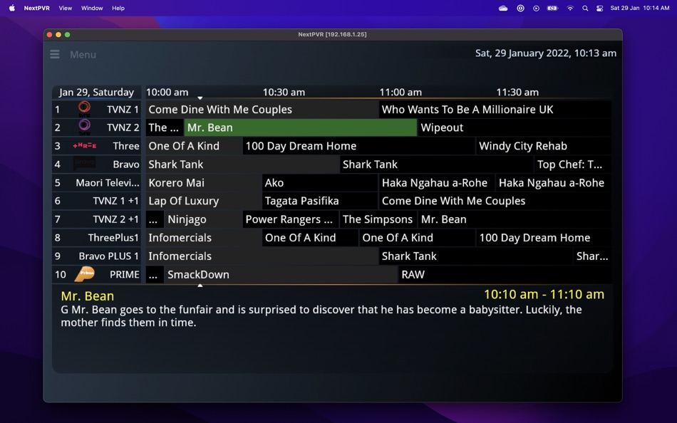 #2. NextPVR UI (macOS) 由: NextPVR Technologies