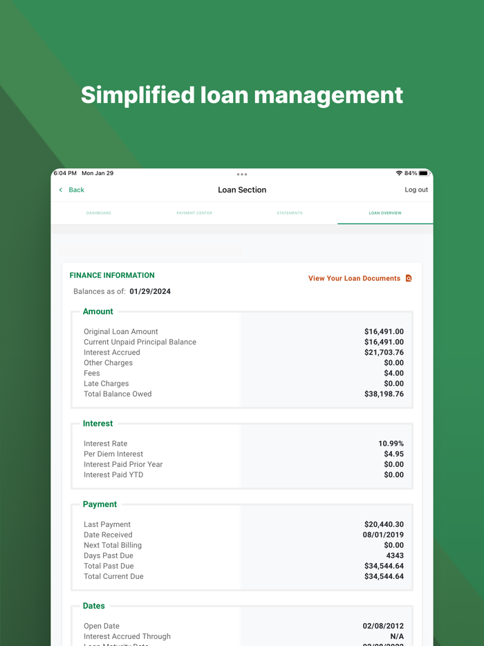 Service Finance Borrower App