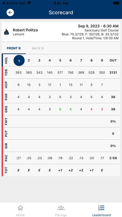 IA Boys Golf Screenshot