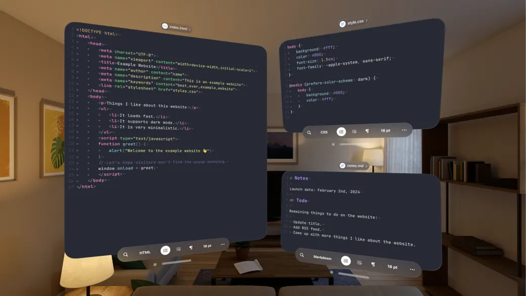 Runestone Text Editor screenshot 1