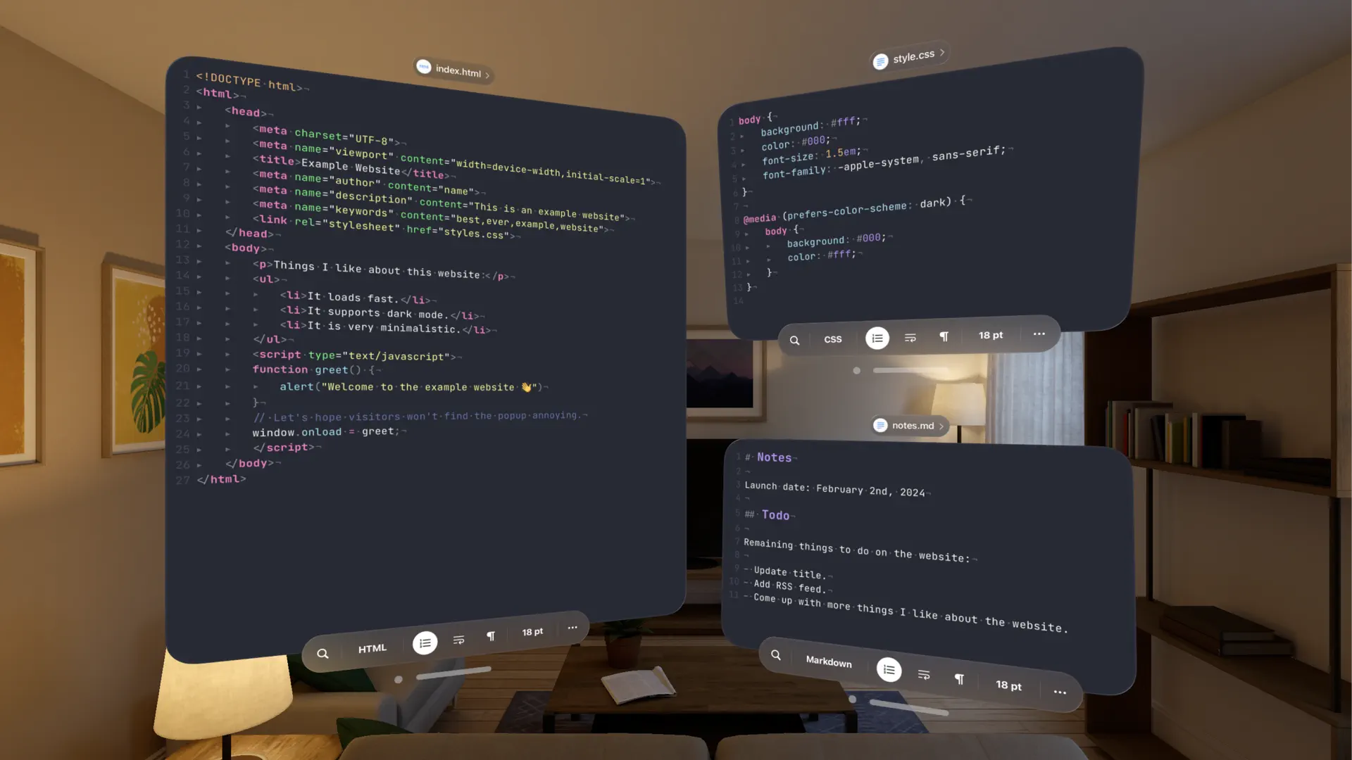 Runestone Text Editor screenshot